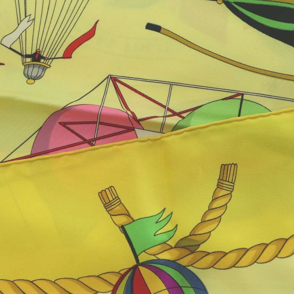 Hermes les Folies du Ciel Madness of the Sky Carre 90 Scarf Silk Multicolor — view 5