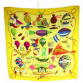 Hermes les Folies du Ciel Madness of the Sky Carre 90 Scarf Silk Multicolor
