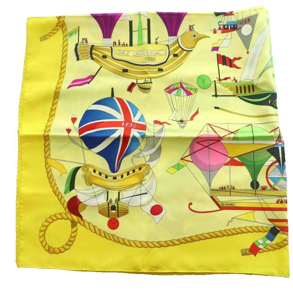 Hermes les Folies du Ciel Madness of the Sky Carre 90 Scarf Silk Multicolor — view 2