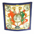 Hermes Napoleon Carre 90 Scarf Silk Multicolor Blue White SS