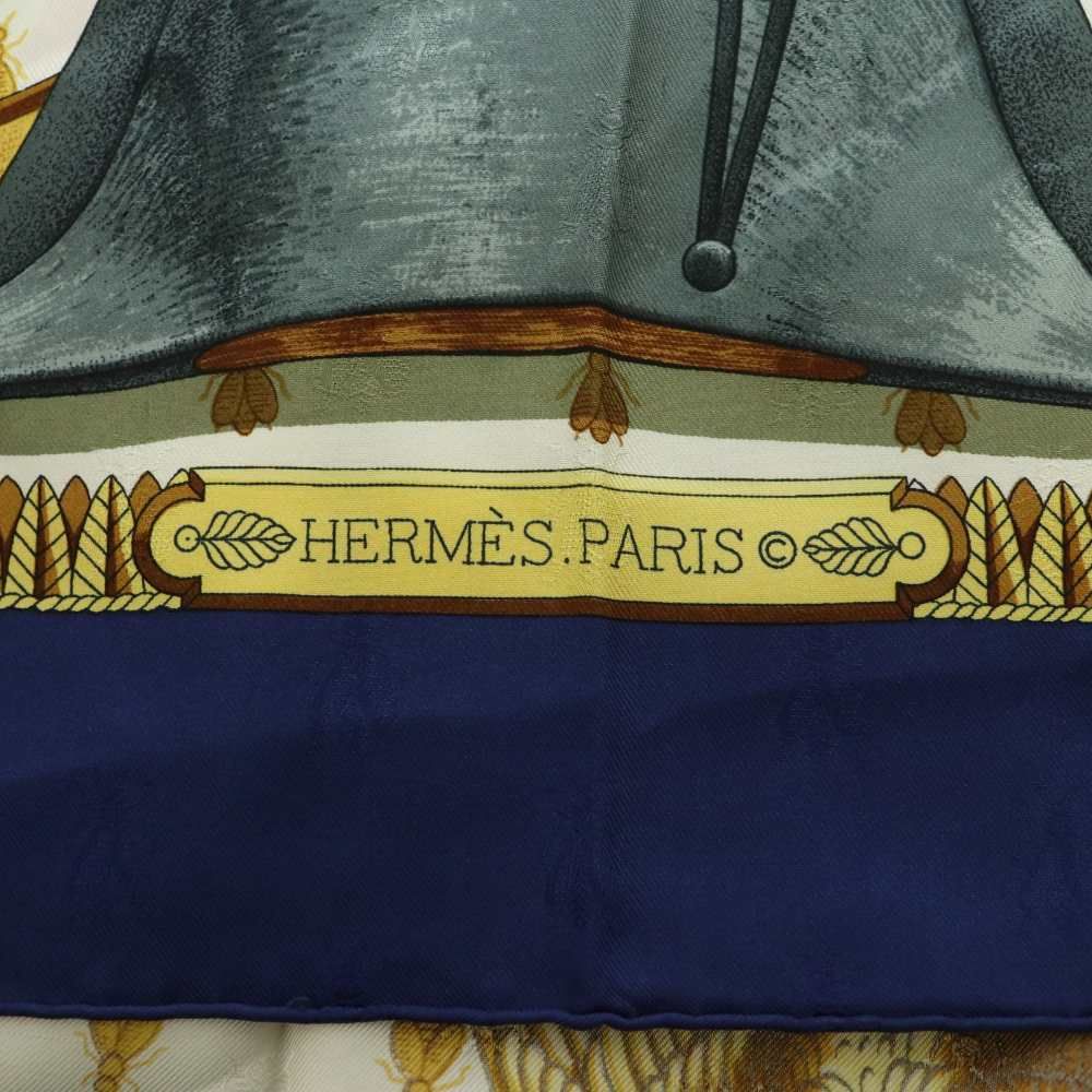 Hermes Napoleon Carre 90 Scarf Silk Multicolor Blue White SS — view 6