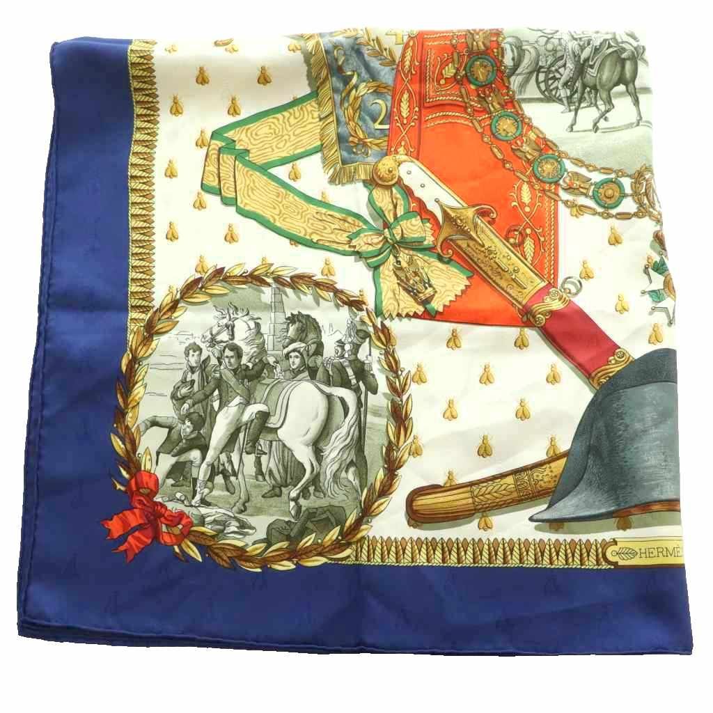 Hermes Napoleon Carre 90 Scarf Silk Multicolor Blue White SS — view 2