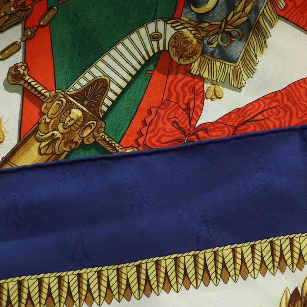 Hermes Napoleon Carre 90 Scarf Silk Multicolor Blue White SS — view 5