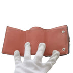 Loewe Trifold Wallet Anagram Leather Bicolor Beige Salmon Pink — view 5