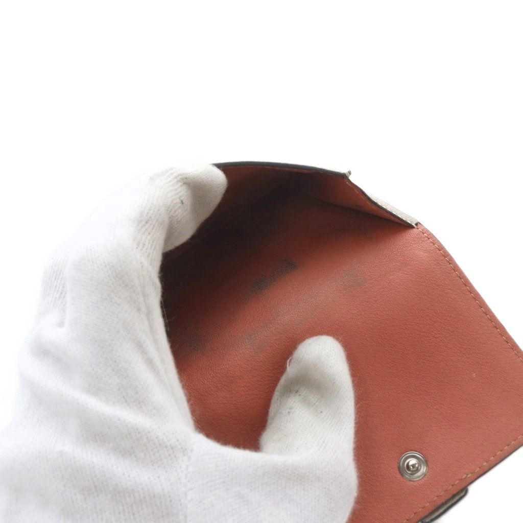 Loewe Trifold Wallet Anagram Leather Bicolor Beige Salmon Pink — view 7
