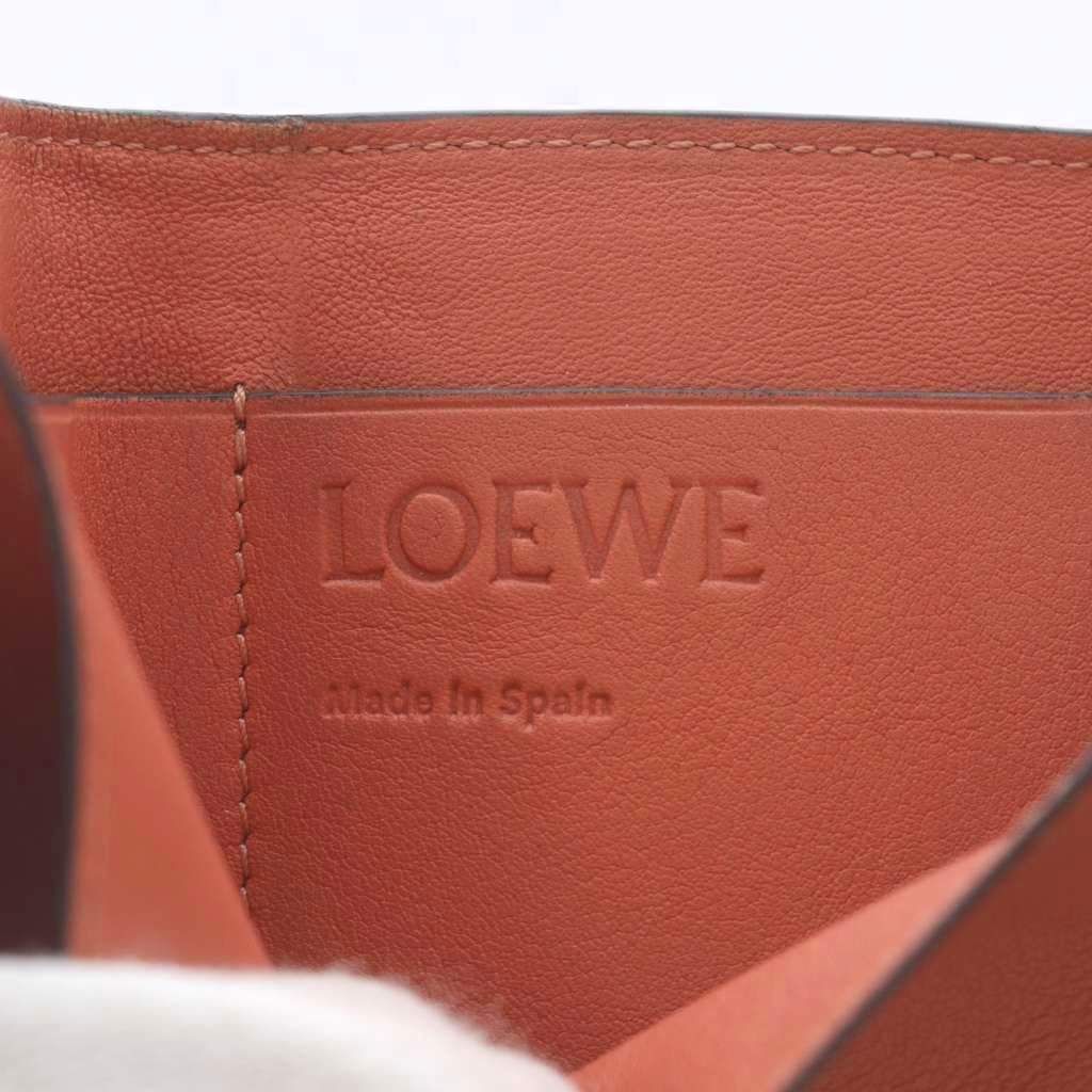 Loewe Trifold Wallet Anagram Leather Bicolor Beige Salmon Pink — view 3
