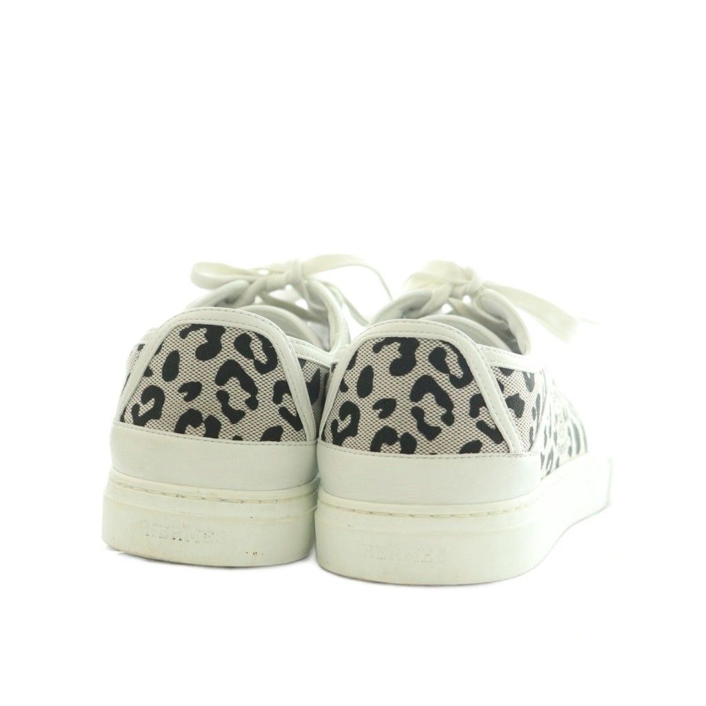 Hermes Sneakers Leopard Print 37..0 cm White Black — view 5