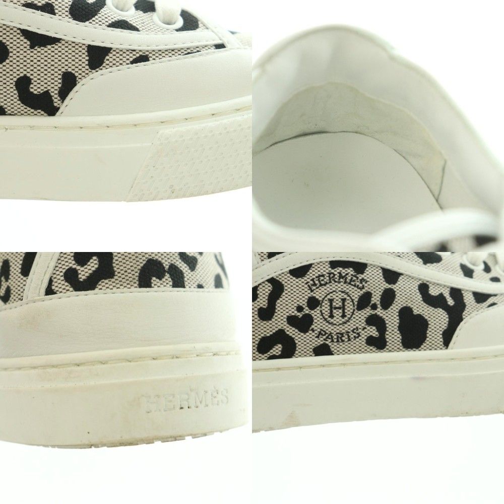 Hermes Sneakers Leopard Print 37..0 cm White Black — view 8