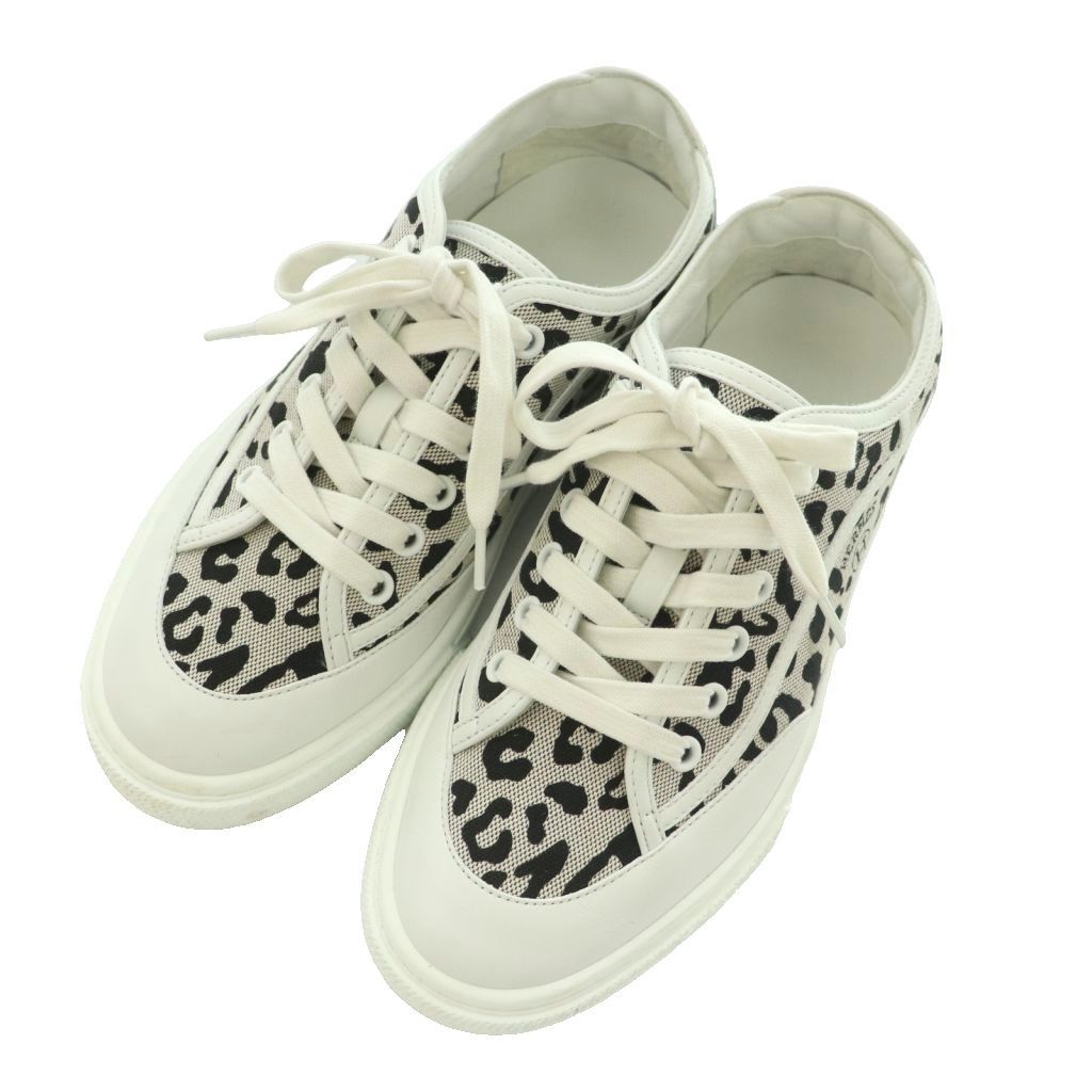 Hermes Sneakers Leopard Print 37..0 cm White Black — view 2
