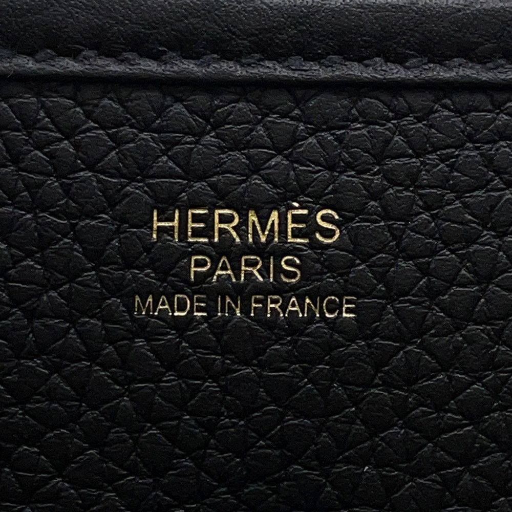 Hermes Shoulder Bag Evelyne 3 PM Black Gold Taurillon Clemence — view 7