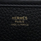 Hermes Shoulder Bag Evelyne 3 PM Black Gold Taurillon Clemence — view 7
