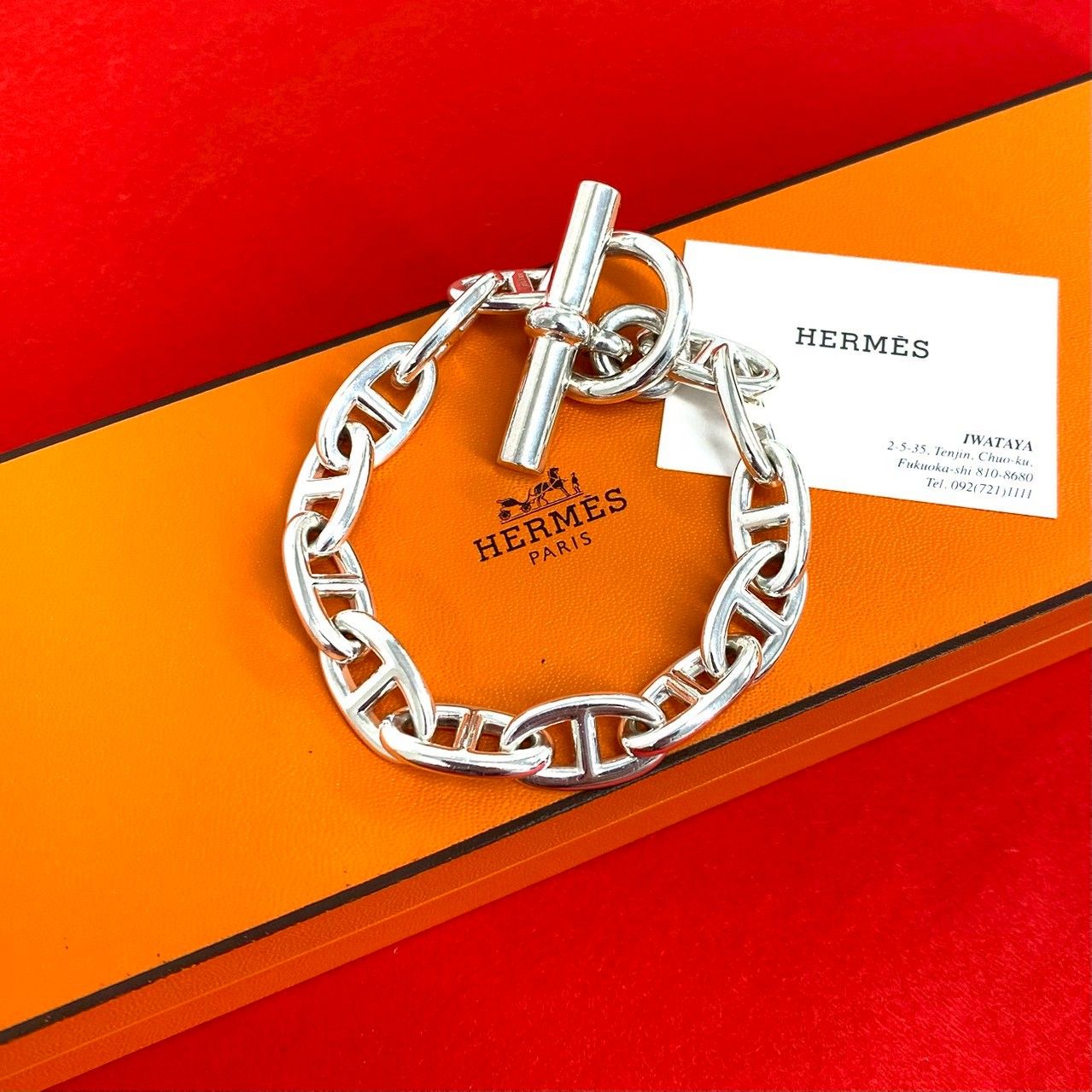 Hermes Chaine D'ancre GM Bracelet 925 Sterling Silver