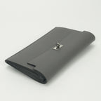 Hermes Kelly Pocket Wallet Madame Grismeyer Gray Silver Clutch — view 4