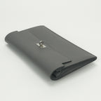 Hermes Kelly Pocket Wallet Madame Grismeyer Gray Silver Clutch — view 3