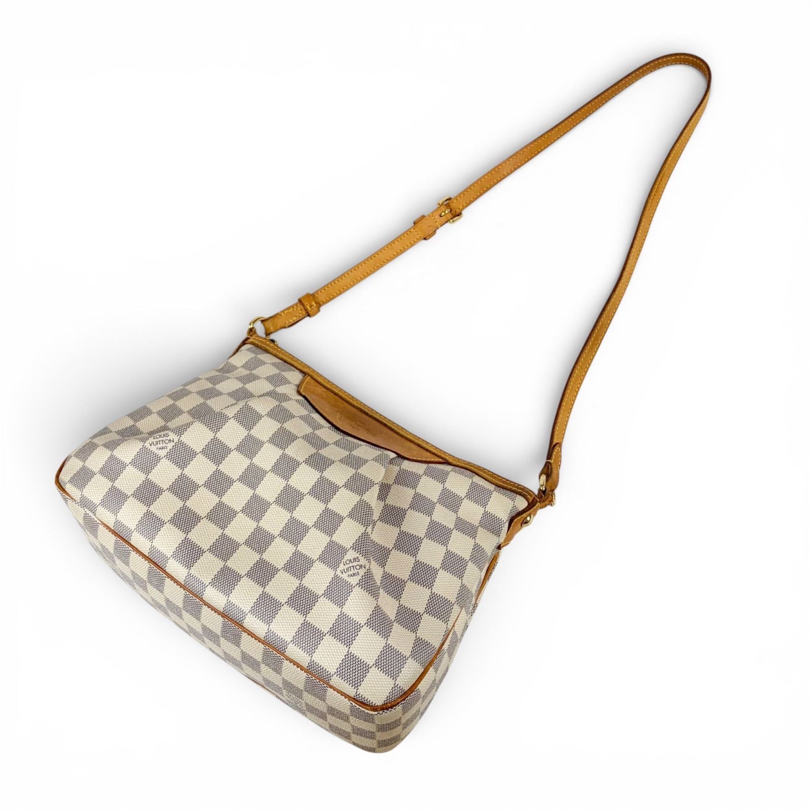 Louis Vuitton Syracuse PM Cross Belt Bag Damier Azur Leather — view 2