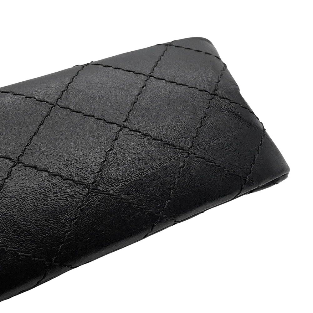 Chanel Chain Shoulder Bag Quilted 2.55 Mini Aged Calf Leather Black — view 9