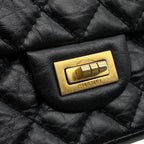 Chanel Chain Shoulder Bag Quilted 2.55 Mini Aged Calf Leather Black — view 7