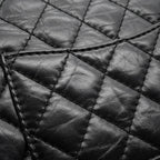 Chanel Chain Shoulder Bag Quilted 2.55 Mini Aged Calf Leather Black — view 8