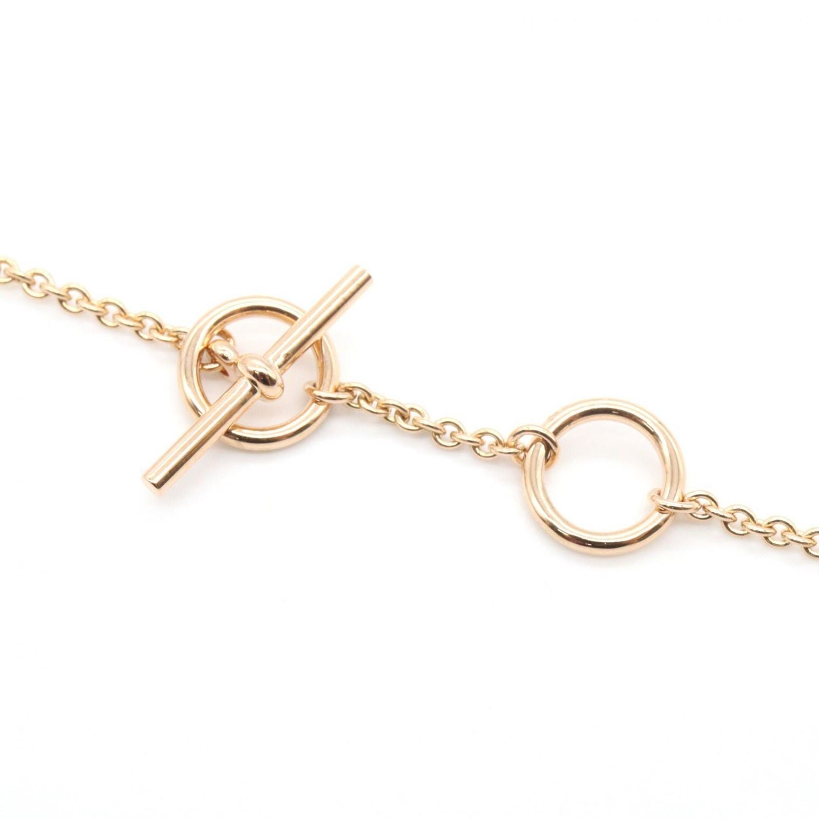 Hermes Necklace Vertege Coule TPM 39.5 41.5 cm 18k Pink Gold Diamond — view 3