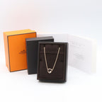 Hermes Necklace Vertege Coule TPM 39.5 41.5 cm 18k Pink Gold Diamond — view 5