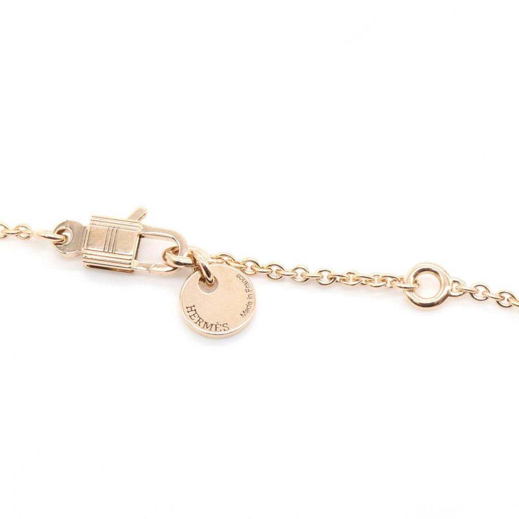 Hermes Necklace Amulet Kelly Black Jade 38 40 cm 18k Pink Gold Shade — view 3