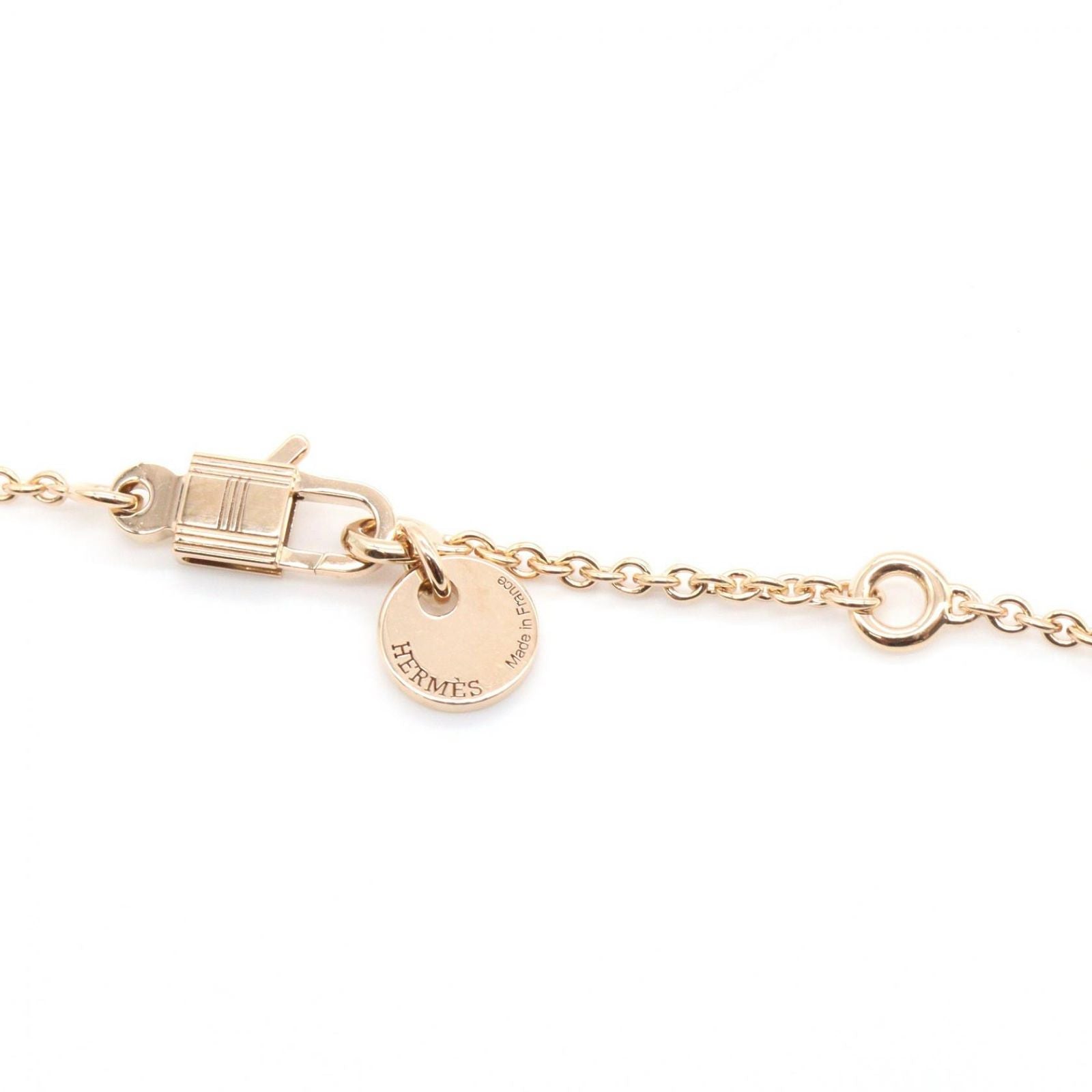 Hermes Necklace Amulet Kelly Black Jade 38 40 cm 18k Pink Gold Shade — view 3