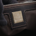 Fendi Tote Zucca Brown Black Canvas Leather — view 4