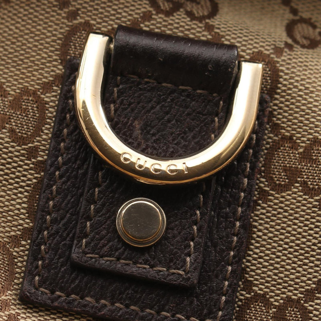 Gucci Shoulder Bag Abbey GG Canvas Beige Dark Brown — view 7