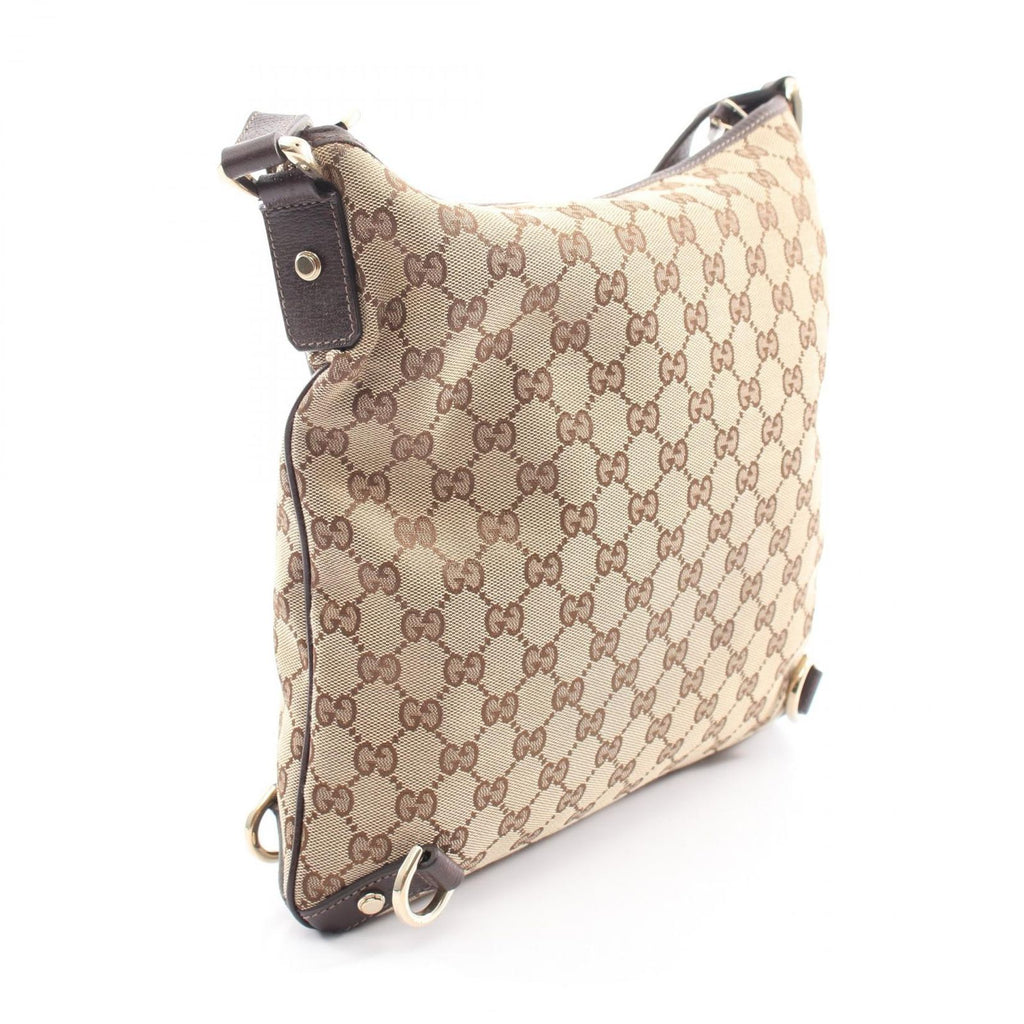 Gucci Shoulder Bag Abbey GG Canvas Beige Dark Brown — view 2