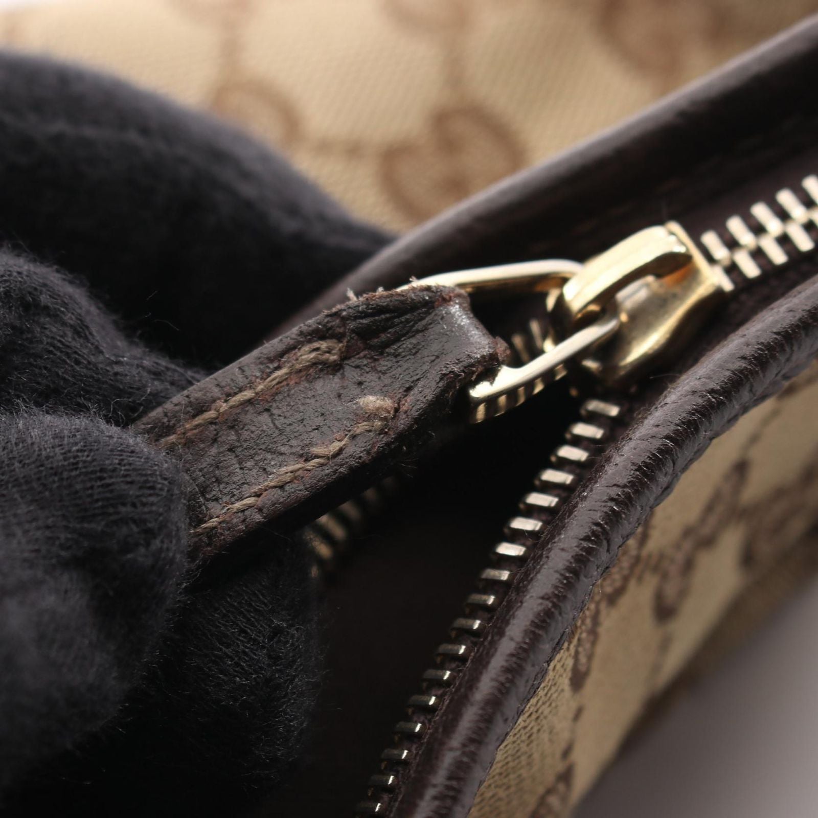 Gucci Shoulder Bag Abbey GG Canvas Beige Dark Brown — view 9