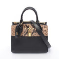 Louis Vuitton Handbag City Steamer Mini Noir 2-Way Leather Exotic Cles the