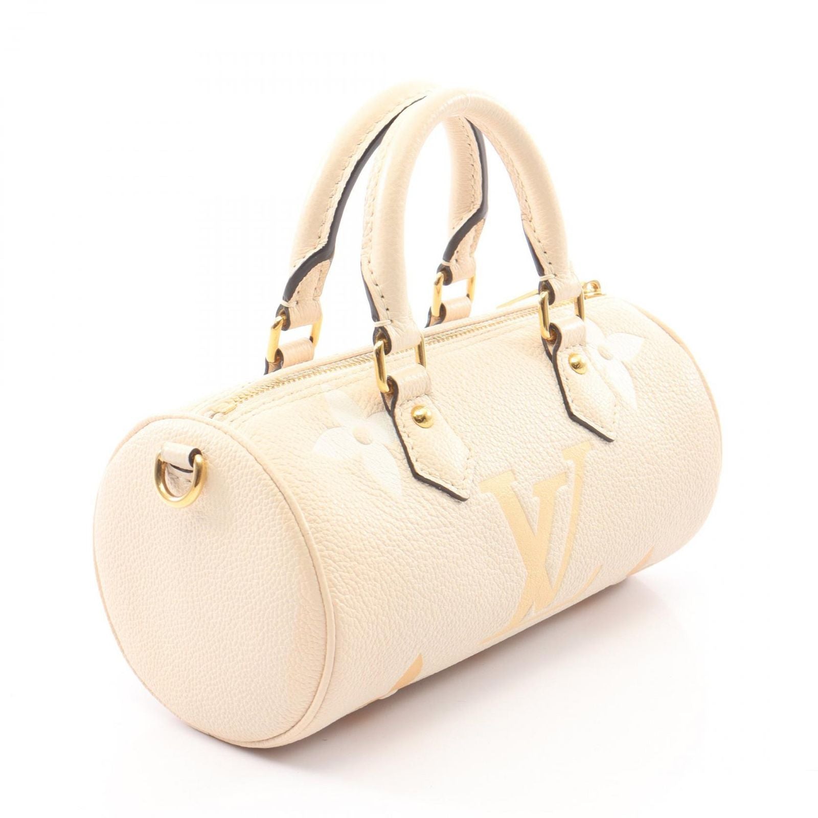 Louis Vuitton Handbag Papillon BB 2-Way Cream Saffron Leather — view 2