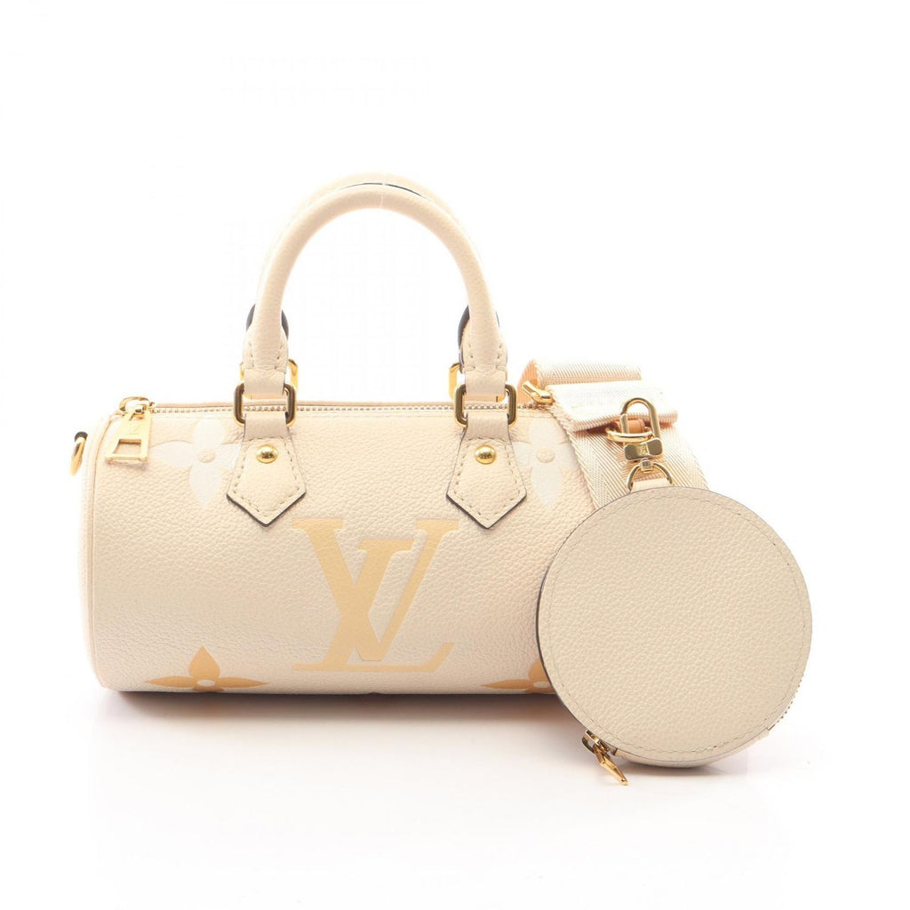 Louis Vuitton Handbag Papillon BB 2-Way Cream Saffron Leather