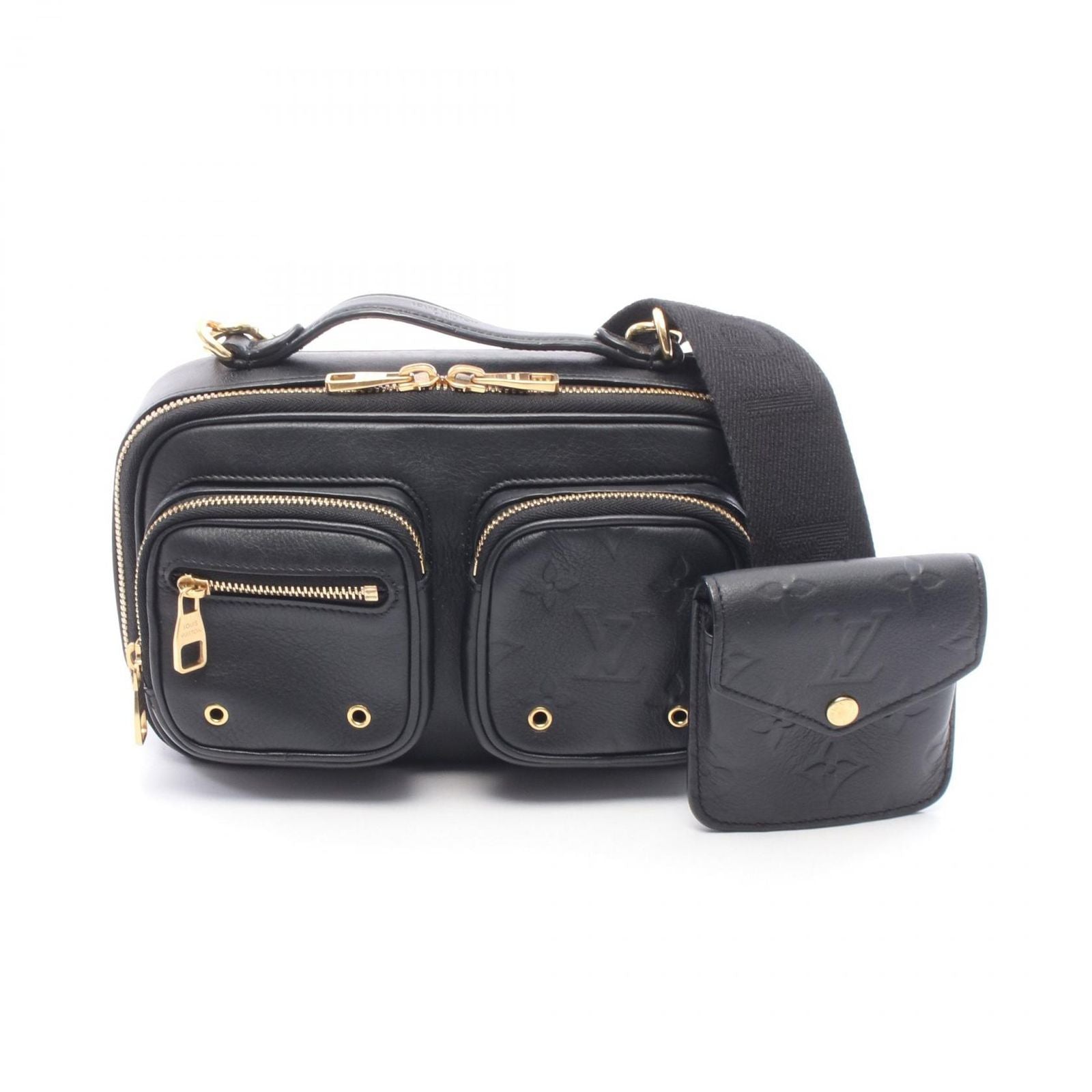 Louis Vuitton Shoulder Bag Utility Crossbody 2-Way Noir Leather