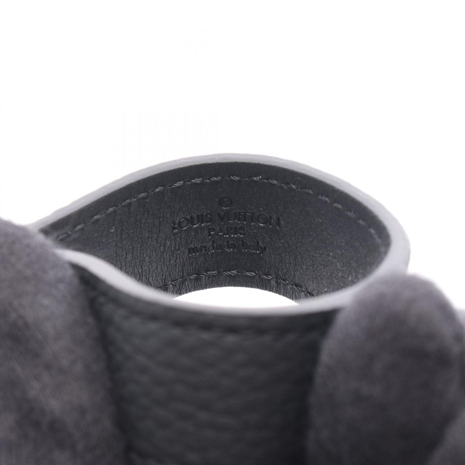 Louis Vuitton Charm Dragonne Noir Leather Key Holder Aerogram — view 3