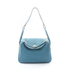 Hermes Shoulder Bag Lindy 30 Blue Jean Leather