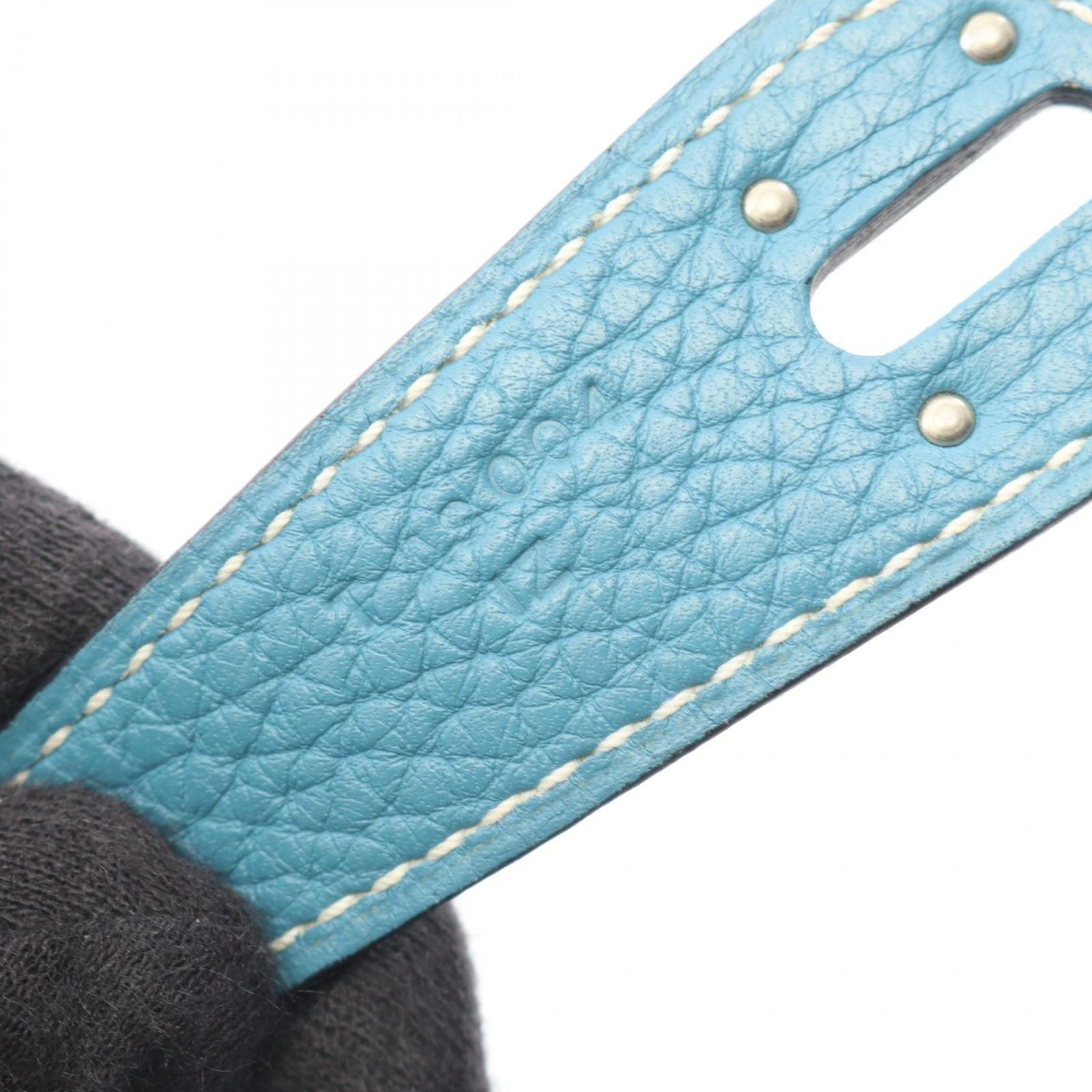 Hermes Shoulder Bag Lindy 30 Blue Jean Leather — view 5