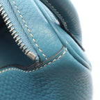 Hermes Shoulder Bag Lindy 30 Blue Jean Leather — view 6