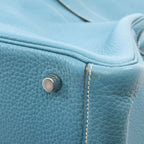 Hermes Shoulder Bag Lindy 30 Blue Jean Leather — view 9