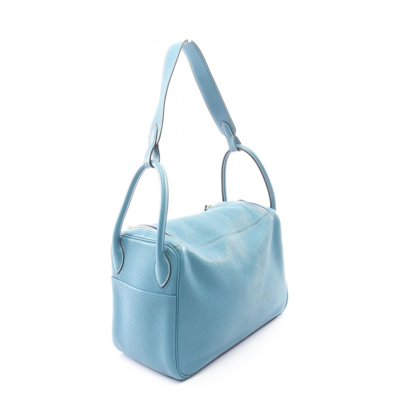 Hermes Shoulder Bag Lindy 30 Blue Jean Leather — view 2