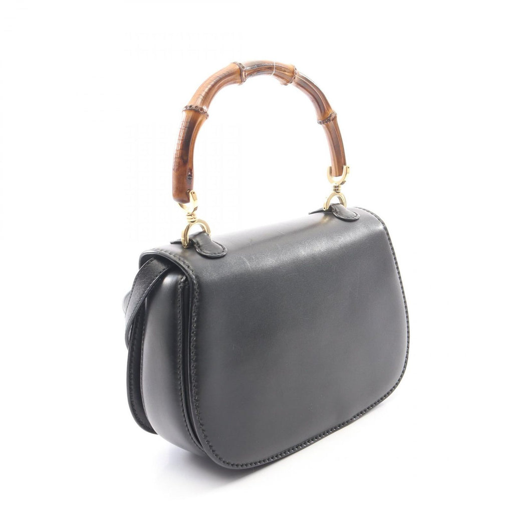 Gucci Handbag Bamboo 2-Way Black Leather Shoulder — view 2