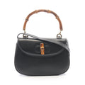 Gucci Handbag Bamboo 2-Way Black Leather Shoulder