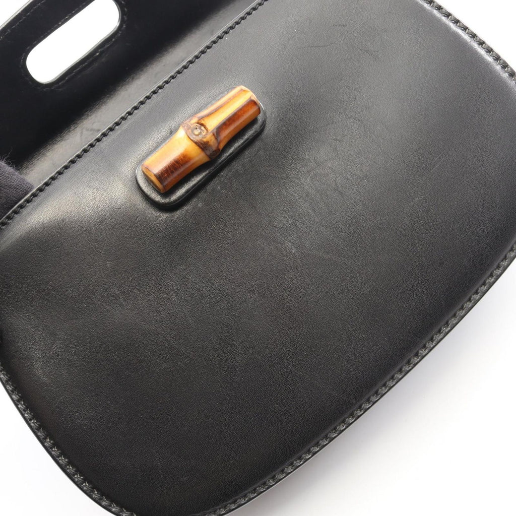 Gucci Handbag Bamboo 2-Way Black Leather Shoulder — view 6