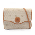Dior Shoulder Bag Honeycomb Beige Canvas Leather