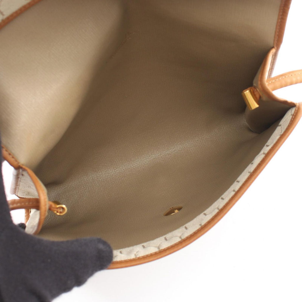 Dior Shoulder Bag Honeycomb Beige Canvas Leather — view 3