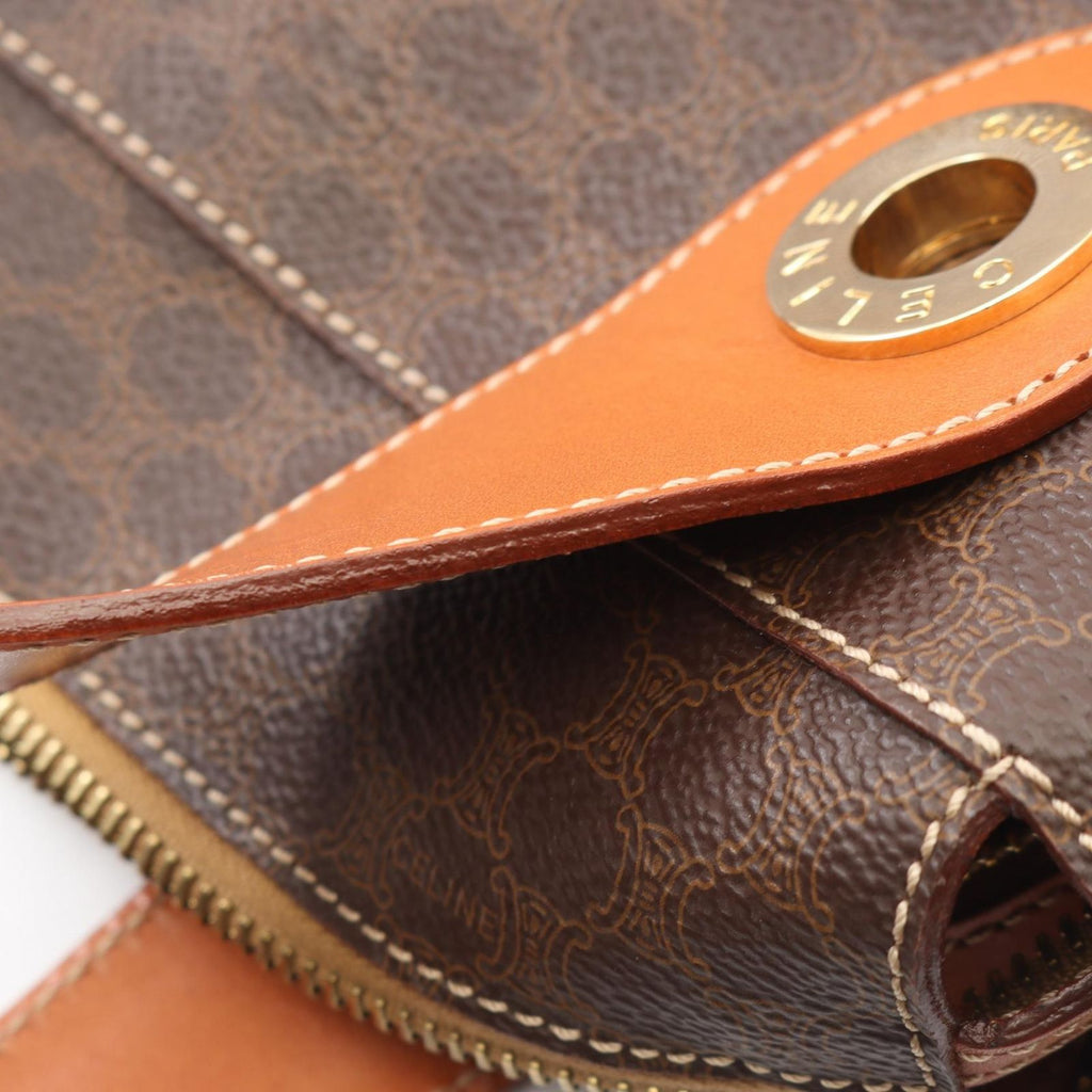 Celine Handbag Macadam Brown Canvas Leather — view 8