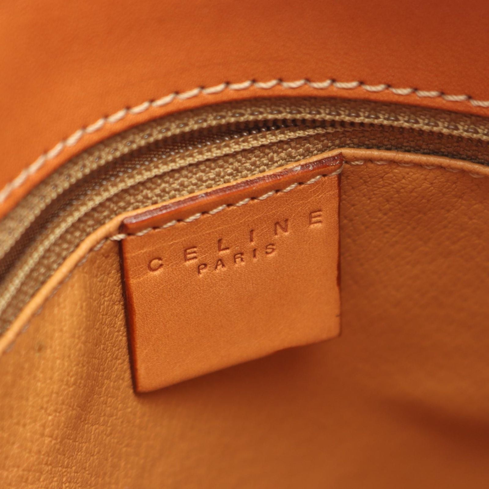 Celine Handbag Macadam Brown Canvas Leather — view 4