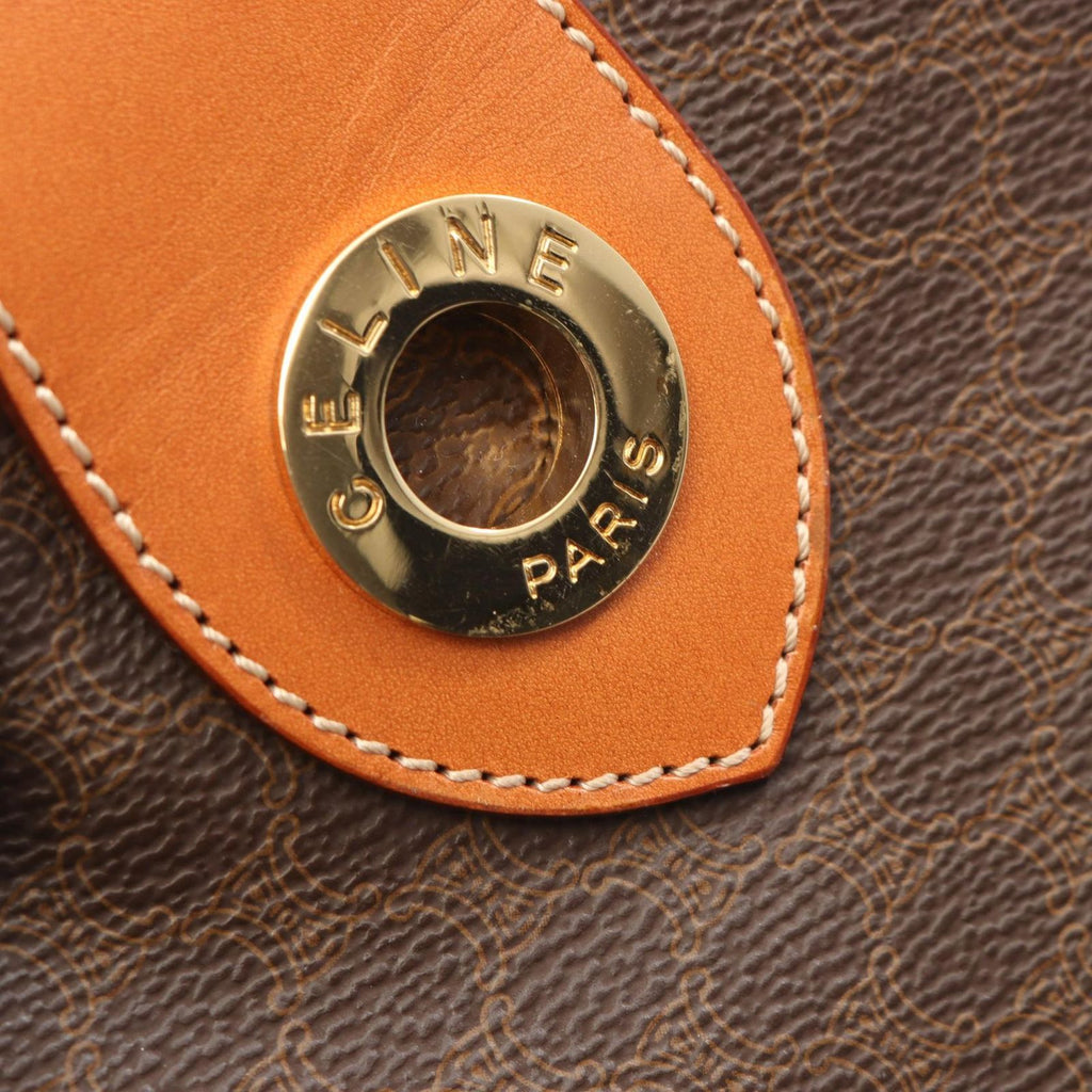 Celine Handbag Macadam Brown Canvas Leather — view 9