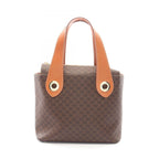 Celine Handbag Macadam Brown Canvas Leather