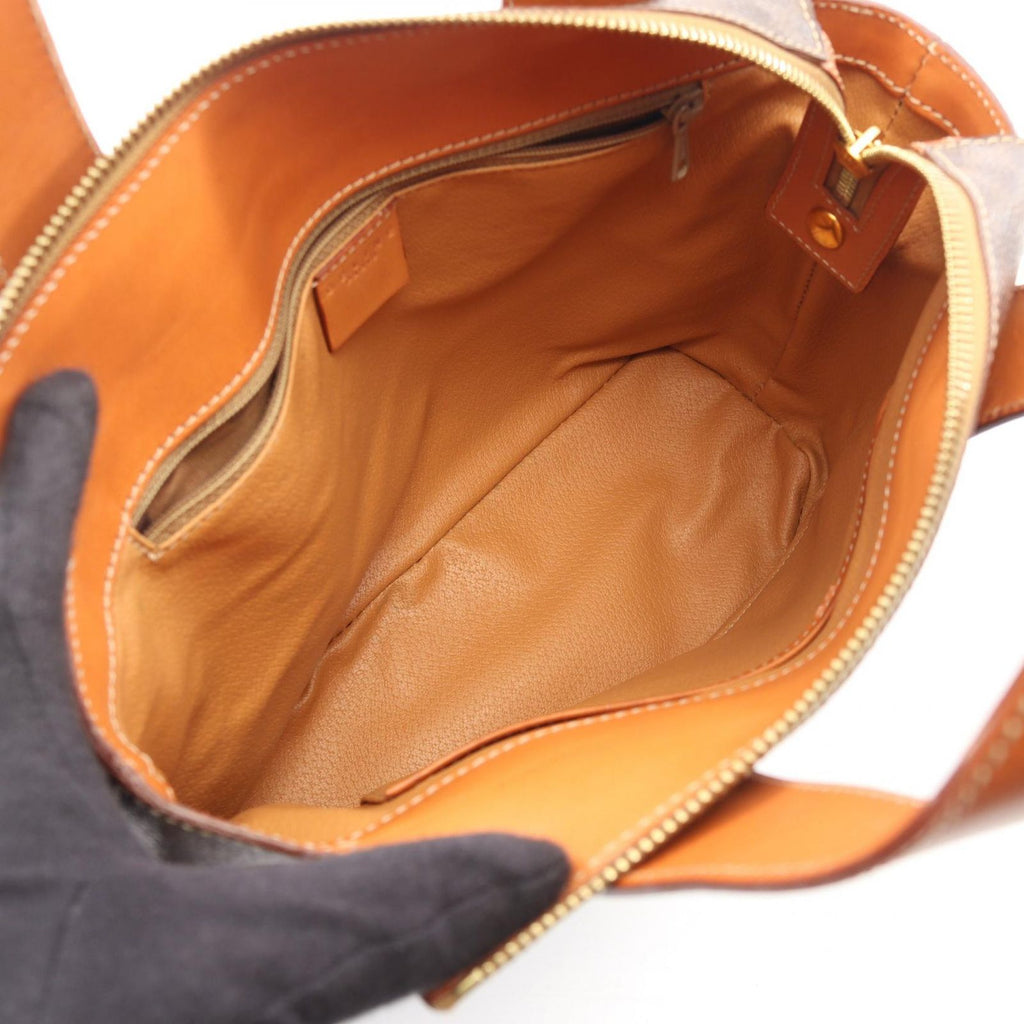Celine Handbag Macadam Brown Canvas Leather — view 3